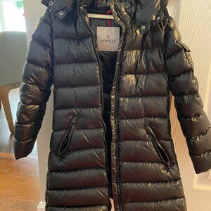 Moncler Girl's Moka Long Down Coat, Size 10